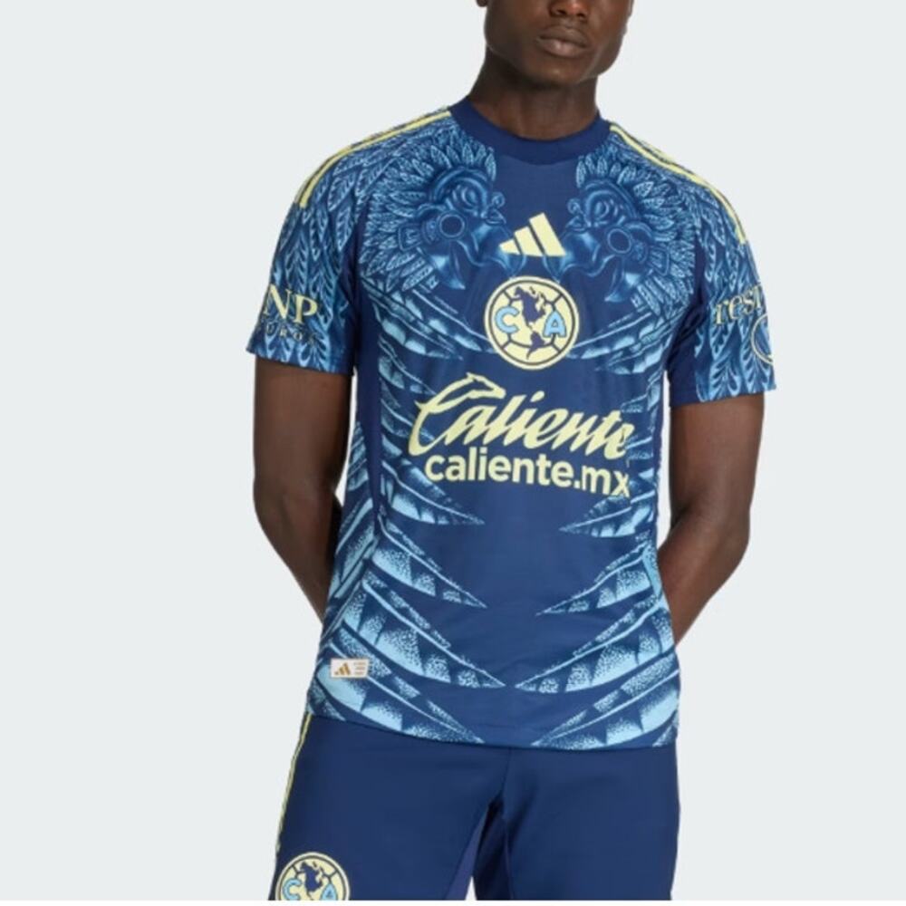 Adidas Club America Away Authentic Jersey Men's Team Navy Blue Size M